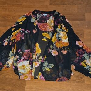 Floral Sheer Kimono Cardigan